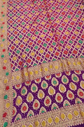 Elegant Purple Banarasi Bandhani Meenakari Georgette Dupatta - Luxurion World