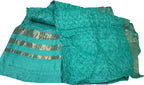 Green Bandhani Handloom Pure Tussar Silk Dupatta - Luxurion World