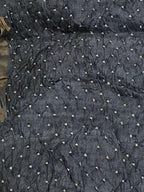 Black Bandhani Handloom Pure Tussar Silk Dupatta - Luxurion World