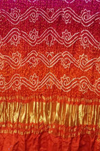 Multicolor Bandhani Hand Bandhej Pure Gajji Silk Dupatta - Luxurion World