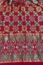 Red Banarasi Bandhani Pure Georgette Dupatta - Luxurion World