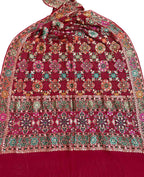 Red Banarasi Bandhani Pure Georgette Dupatta - Luxurion World