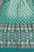 Blue Banarasi Bandhani Pure Georgette Dupatta - Luxurion World