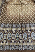Pastel And Brown Banarasi Bandhani Pure Georgette Dupatta - Luxurion World