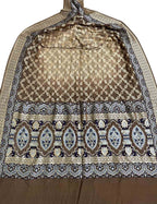 Pastel And Brown Banarasi Bandhani Pure Georgette Dupatta - Luxurion World