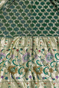 Exquisite Green Banarasi Bandhani Georgette Dupatta with Meenakari Work - Luxurion World