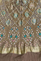 Exquisite Brown Banarasi Bandhani Georgette Dupatta: Pure Elegance - Luxurion World
