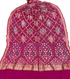 Elegant Pink Banarasi Bandhani Georgette Dupatta: A Timeless Accessory - Luxurion World
