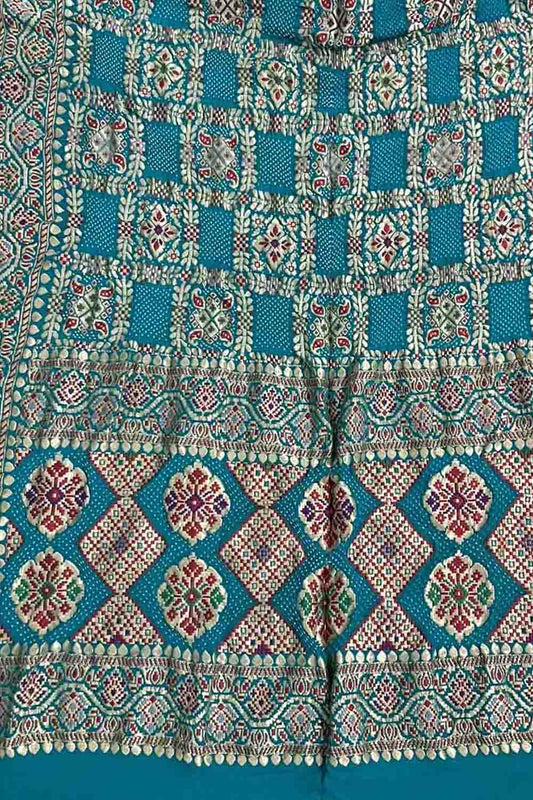 Elegant Blue Banarasi Bandhani Georgette Dupatta: A Timeless Accessory - Luxurion World