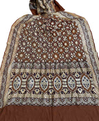 Elegant Brown Banarasi Bandhani Georgette Dupatta: A Timeless Accessory - Luxurion World