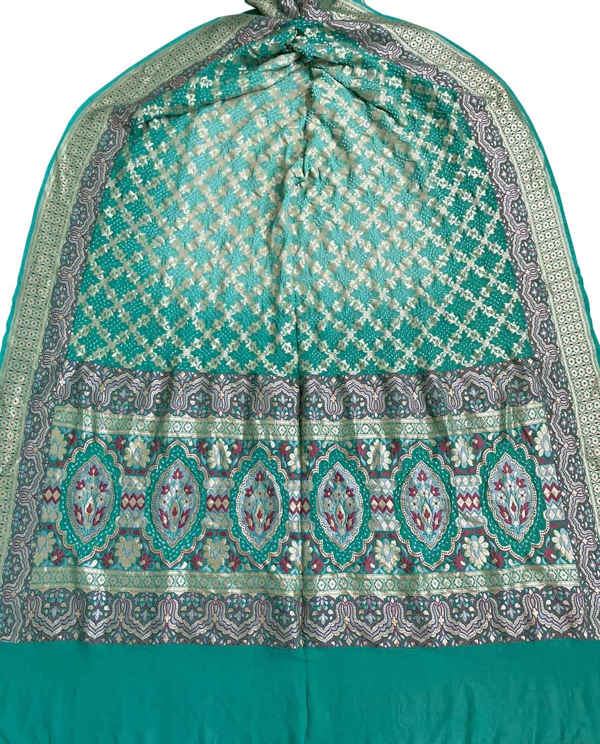 Elegant Blue Banarasi Bandhani Georgette Dupatta - Luxurion World