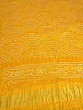 Yellow Bandhani Pure Gajji Silk Dupatta - Luxurion World