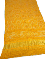 Yellow Bandhani Pure Gajji Silk Dupatta - Luxurion World