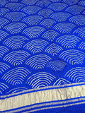 Blue Bandhani Pure Gajji Silk Dupatta - Luxurion World
