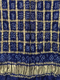 Blue Bandhani Pure Gajji Silk Gharchola Dupatta - Luxurion World