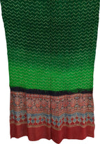Green Bandhani And Ajrakh Work Pure Gajji Silk Dupatta - Luxurion World
