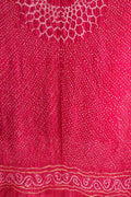 Pink Bandhani Pure Gajji Silk Dupatta - Luxurion World