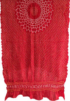 Red Bandhani Pure Gajji Silk Dupatta - Luxurion World
