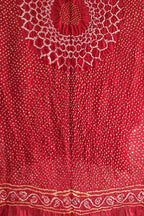 Red Bandhani Pure Gajji Silk Dupatta - Luxurion World