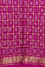 Pink Bandhani Pure Gajji Silk Dupatta - Luxurion World