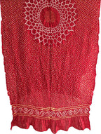 Red Bandhani Pure Gajji Silk Dupatta - Luxurion World