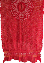Red Bandhani Pure Gajji Silk Dupatta - Luxurion World