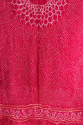 Pink Bandhani Pure Gajji Silk Dupatta - Luxurion World