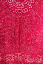 Pink Bandhani Pure Gajji Silk Dupatta - Luxurion World