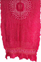 Pink Bandhani Pure Gajji Silk Dupatta - Luxurion World