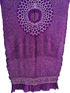 Purple Bandhani Pure Gajji Silk Dupatta - Luxurion World