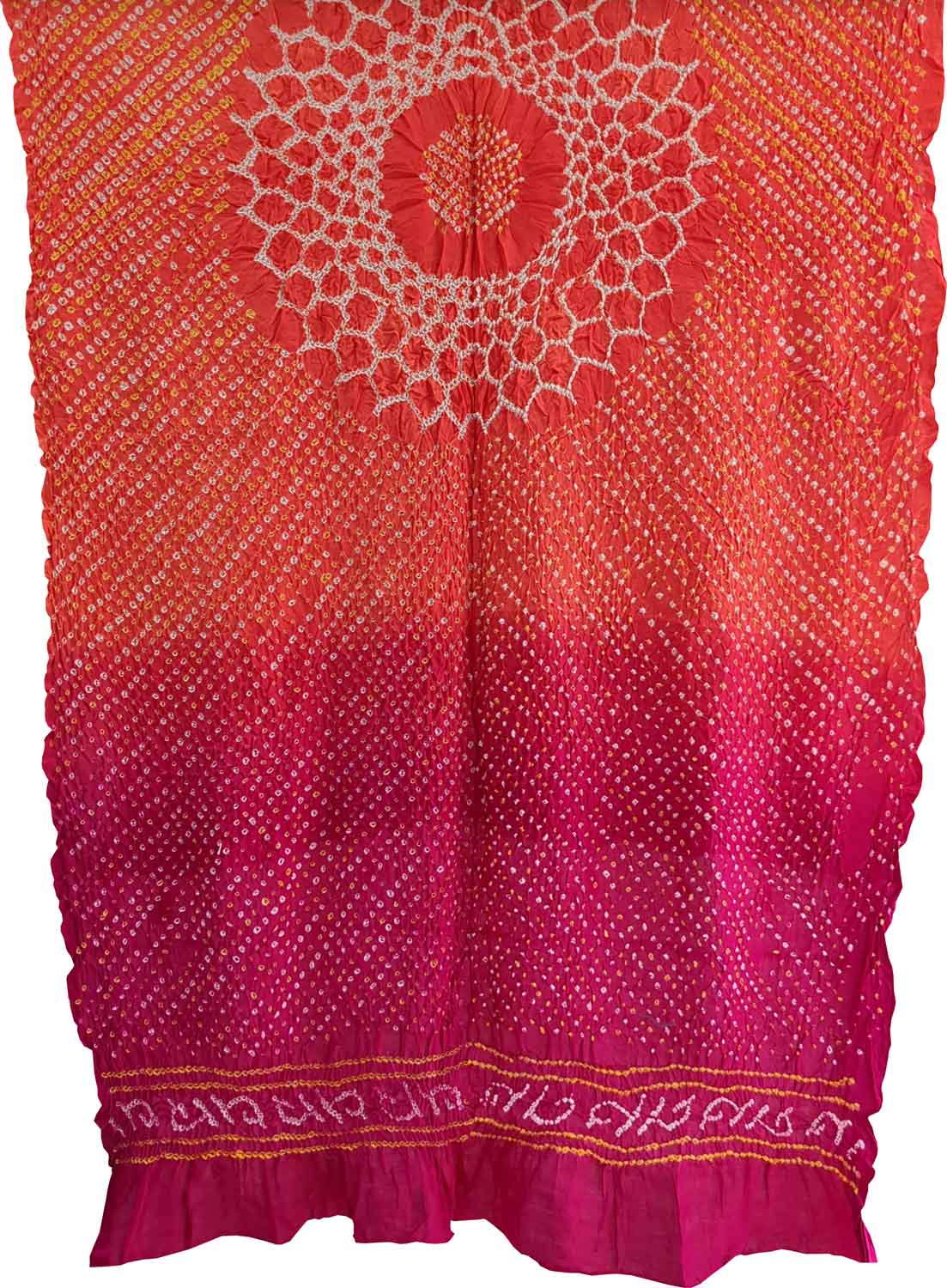 Multicolor Bandhani Pure Gajji Silk Dupatta - Luxurion World