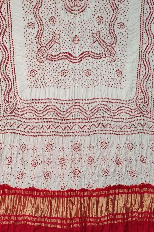 Exquisite Off White Bandhani Gajji Silk Dupatta: A Timeless Accessory - Luxurion World