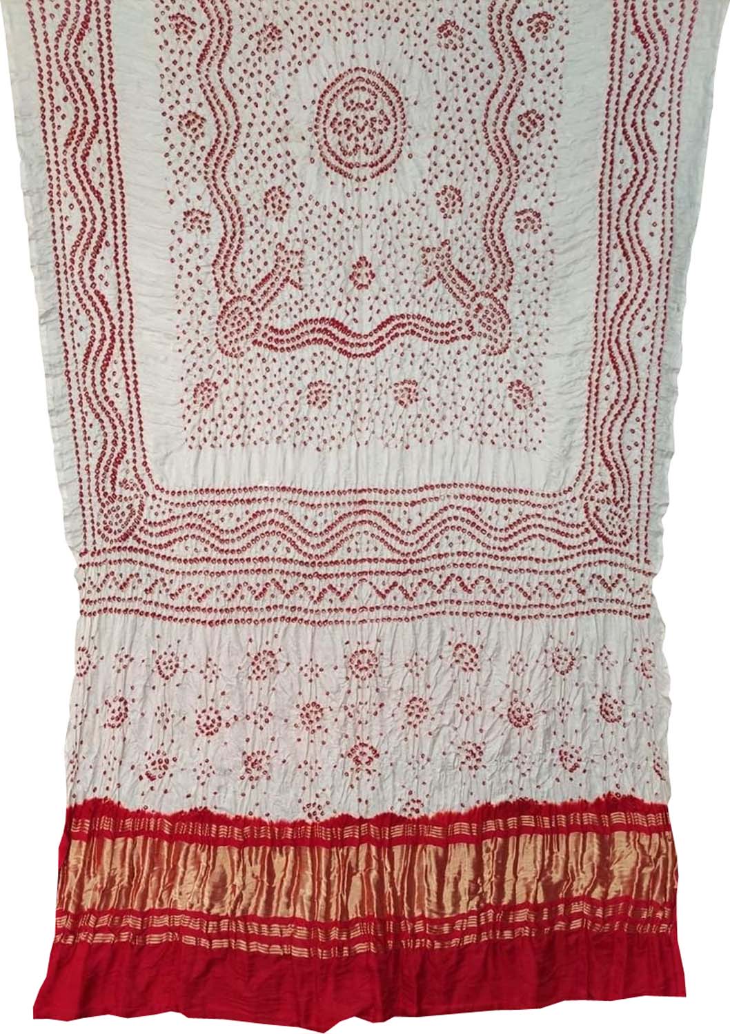 Exquisite Off White Bandhani Gajji Silk Dupatta: A Timeless Accessory - Luxurion World