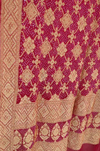 Stunning Pink Bandhani Georgette Neemzari Dupatta - Luxurion World