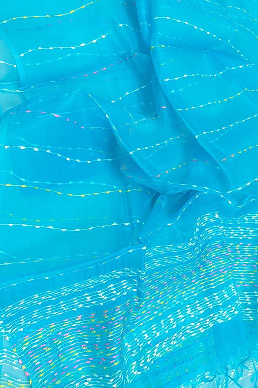 Get the Best Blue Bhagalpur Pure Tussar Silk Dupatta Online - Shop Now! - Luxurion World