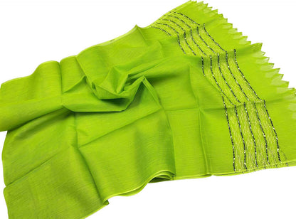 Shop Pure Tussar Silk Dupatta in Bhagalpur - Exquisite Quality at Green - Luxurion World