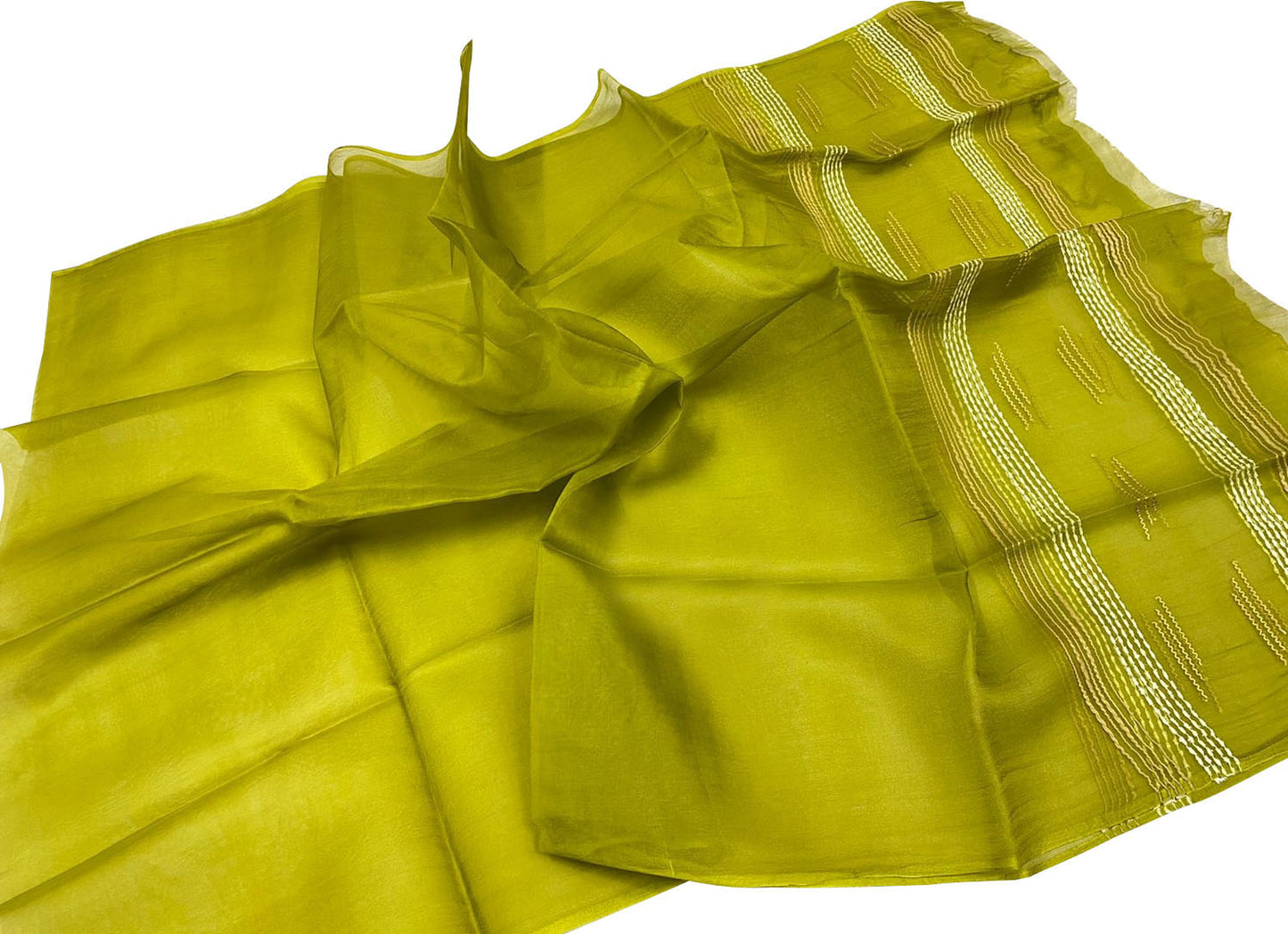 Get the Best Green Bhagalpur Tussar Silk Dupatta - Shop Now! - Luxurion World