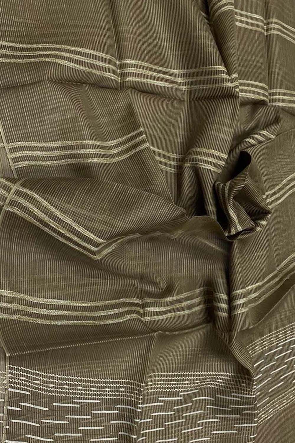 Shop Grey Bhagalpur Pure Tussar Silk Dupatta - Elegant and Luxurious - Luxurion World