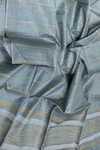 Shop Grey Bhagalpur Pure Tussar Silk Dupatta - Elegant and Timeless - Luxurion World