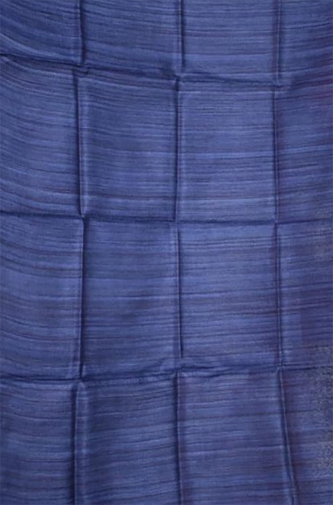 Blue Bhagalpur Tussar Ghicha Silk Dupatta - Luxurion World