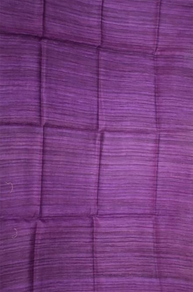 Purple Bhagalpur Tussar Ghicha Silk Dupatta - Luxurion World