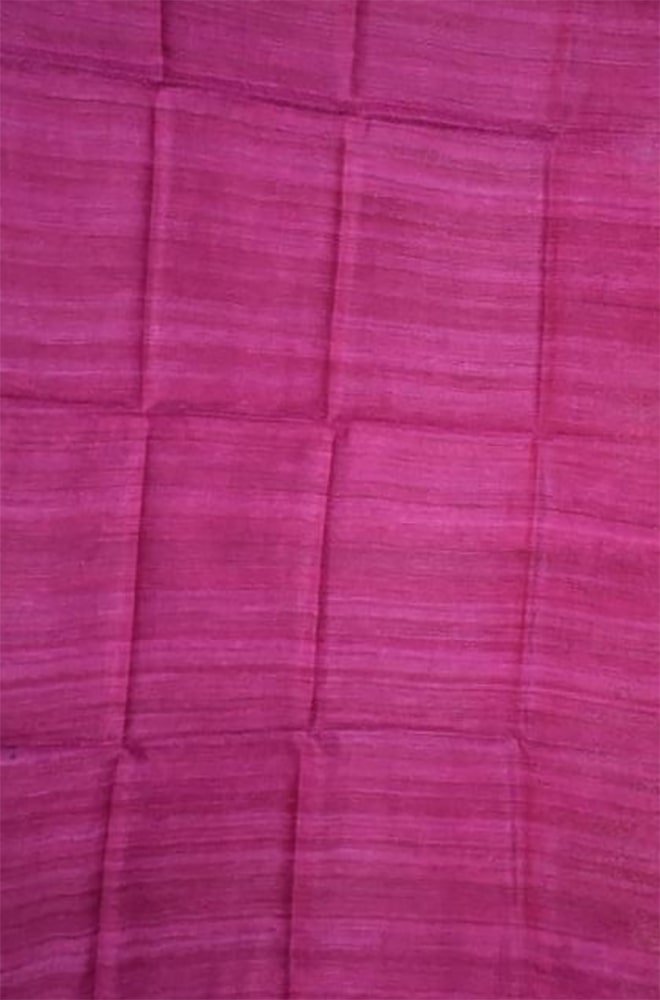 Pink Bhagalpur Tussar Ghicha Silk Dupatta - Luxurion World