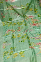 Stunning Green Pure Tussar Moonga Digital Printed Bhagalpur Dupatta - Luxurion World