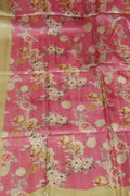 Stunning Pink Pure Tussar Moonga Digital Printed Bhagalpur Dupatta - Luxurion World