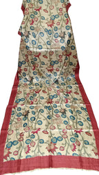 Pastel Tussar Moonga Dupatta: Digital Printed Elegance - Luxurion World