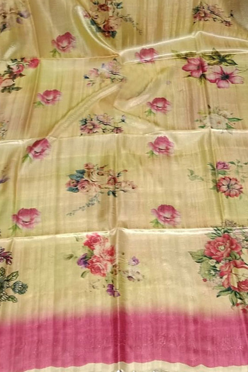 Elegant Pastel Pure Tussar Moonga Digital Printed Bhagalpur Dupatta - Luxurion World