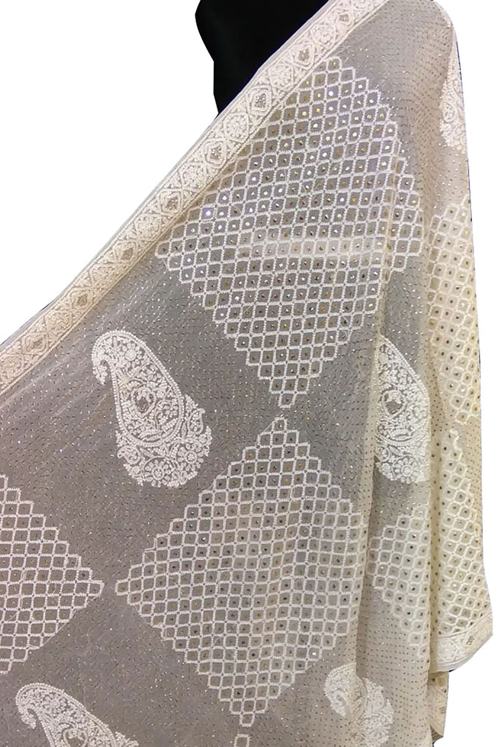 Dazzling Georgette Mukaishwork Dupatta: Vibrant and Versatile! - Luxurion World