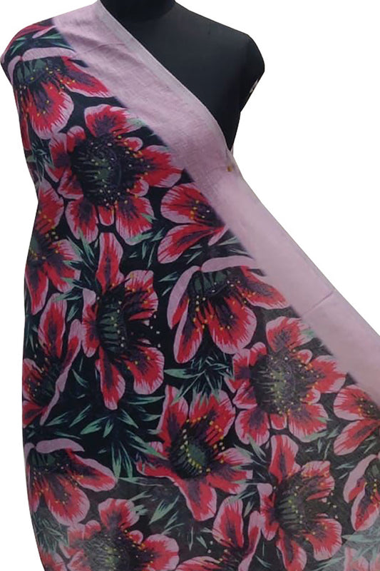 Multicolor Digital Printed Linen Dupatta - Luxurion World