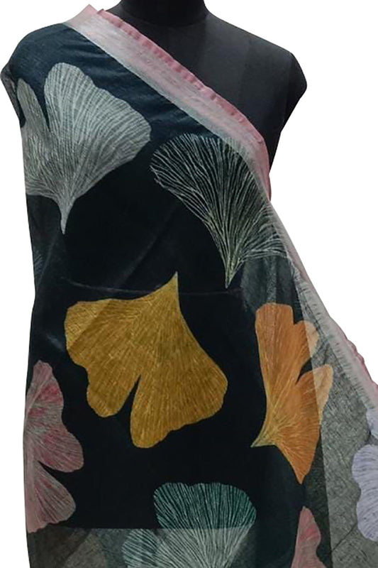 Multicolor Digital Printed Linen Dupatta - Luxurion World