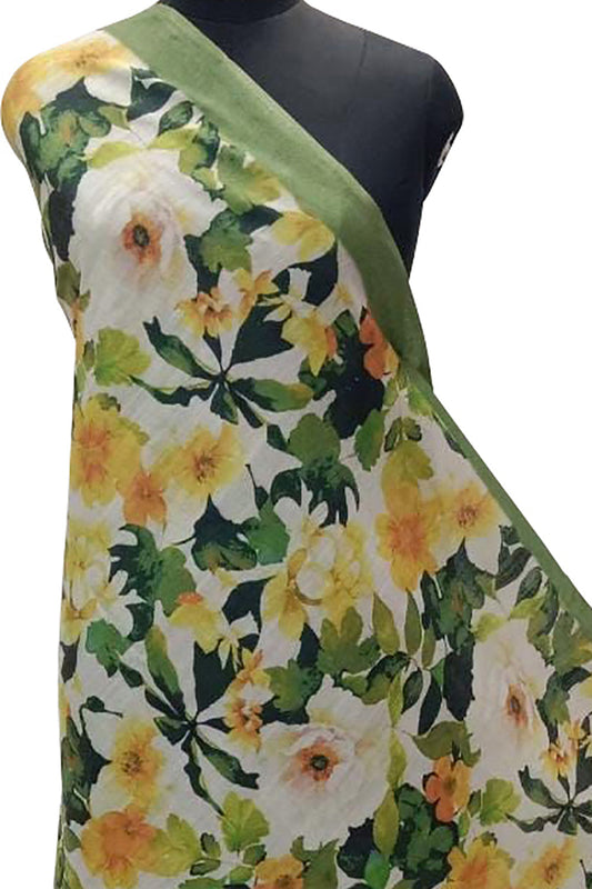 Multicolor Digital Printed Linen Dupatta - Luxurion World